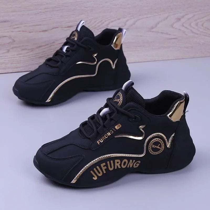 Men New Luxury Sneakers Sports Shoes Men Casual Sneakers Chunky Sneakers Couples New Designer Soft-soled Leather Running Shoes